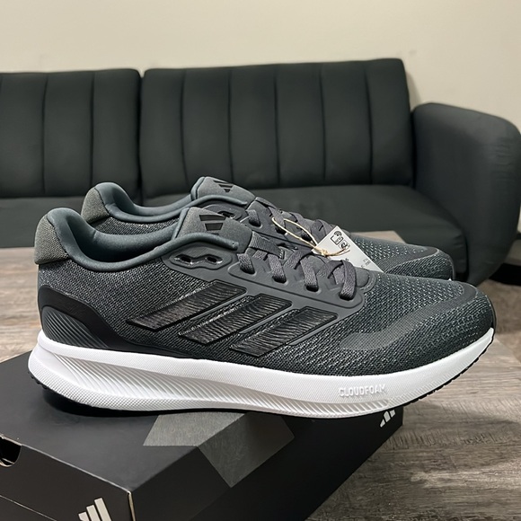 NWT Adidas Runfalcon 5 Running Men's Shoes - Dark Gray - IE8819 - Picture 11 of 12